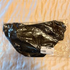 Fashion Nova Black Waist Bag
